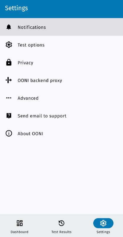 Tap notification settings