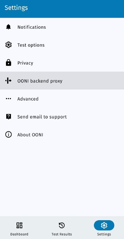 OONI Backend Proxy OONI Backend Proxy